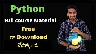 Python Material | Python In Telugu For Beginners | Python Complete Course In Telugu | #pythonlife