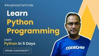Learn Python Programming | Python Tutorial for Beginners #3 | #anybodycancode | CodeChef