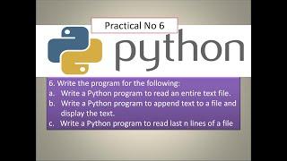 File | Python Practical | Syit | Fycs | Python Tutorial for beginners