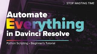 Automate EVERYTHING in Davinci Resolve - Python Tutorial for Beginners with AlexTheCreative