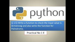 Armstrong |  Palindrome | Python Practical | Python Tutorial for beginners