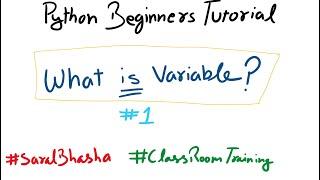 What is Variable? | Python Beginner Tutorial | #1
