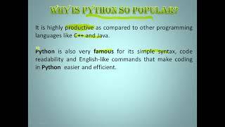 #PYTHON for beginners why is //interview questions#PYTHON so #popular#PYTHON  tutorial//short querie